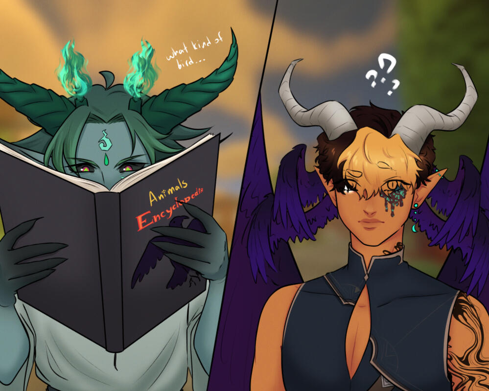 Nerium (OC) & Eerie (Friend's OC) Nerium (OC) & Eerie (Friend's OC)